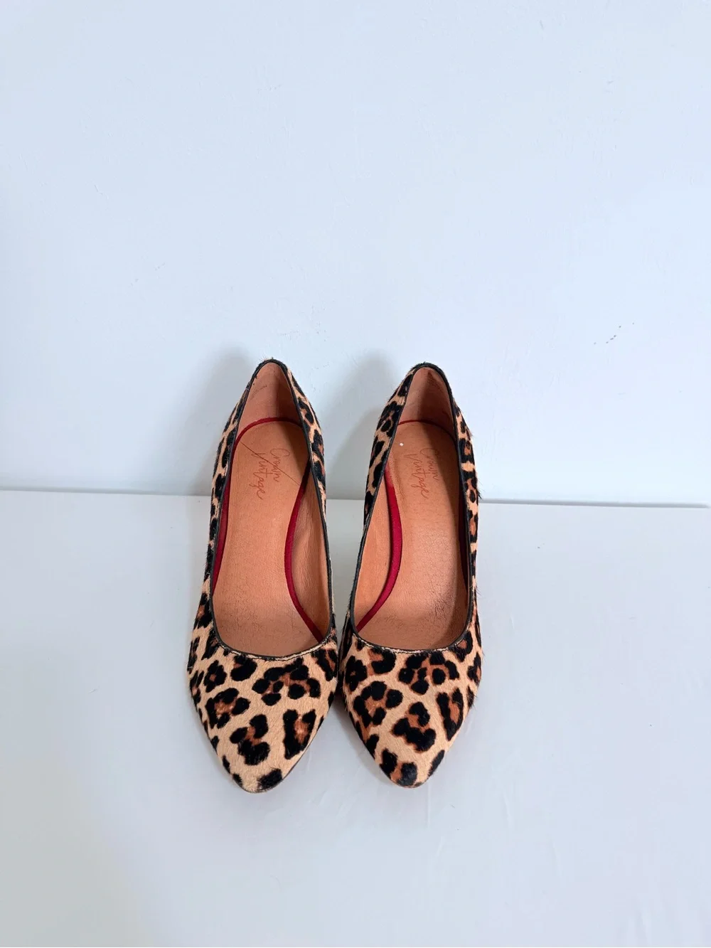 DSW Crown Vintage Leopard Print Block Heel Pumps - Tan Brown & Black